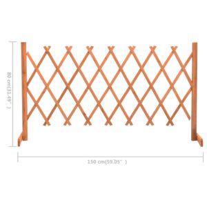 Záhradný mriežkový plot oranžový 150x80 cm masívne jedľové drevo - predaj