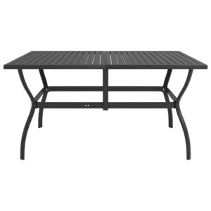 Záhradný stôl antracitový 140x80x72 cm oceľ Produkt