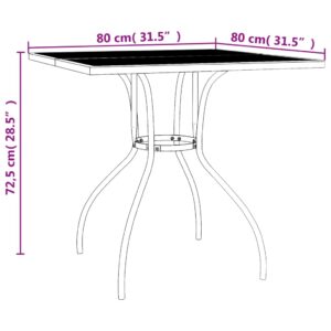 Záhradný stôl antracitový 80x8x72,5 cm oceľová sieťovina - eshop