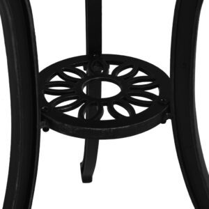 Fotka  Záhradný stôl čierny 62x62x65 cm liaty hliník