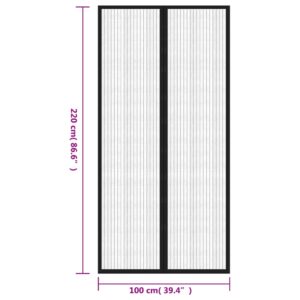 Produkt  Závesy proti hmyzu s magnetickými blokmi 2ks čierne 220x100 cm