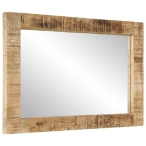 Zrkadlo 70x50 cm masívne mangovníkové drevo a sklo Foto