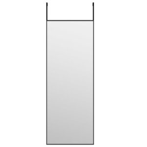 Zrkadlo na dvere čierne 30x80 cm sklo a hliník Produkt