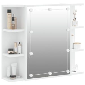Zrkadlová skrinka s LED biela 70x16,5x60 cm - eshop