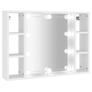 Zrkadlová skrinka s LED biela 76x15x55 cm Produkt