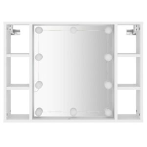 Zrkadlová skrinka s LED biela 76x15x55 cm - predaj