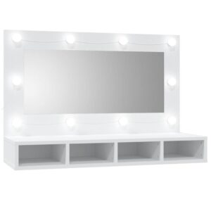 Zrkadlová skrinka s LED biela 90x31,5x62 cm Produkt