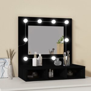 Zrkadlová skrinka s LED čierna 60x31,5x62 cm Obrázok