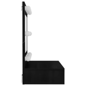 Produkt  Zrkadlová skrinka s LED čierna 60x31,5x62 cm
