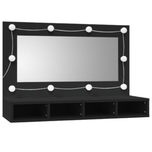 Zrkadlová skrinka s LED čierna 90x31,5x62 cm Produkt
