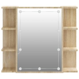 Produkt  Zrkadlová skrinka s LED dub sonoma 70x16,5x60 cm