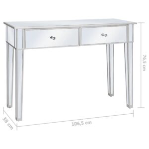 Produkt  Zrkadlový konzolový stolík, MDF a sklo 106,5x38 x76,5 cm