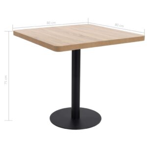 Bistro stolík bledohnedý 80x80 cm MDF - eshop