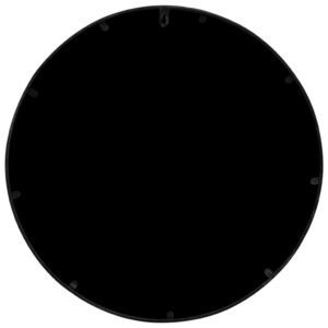 Zrkadlo čierne 60x2,5 cm železo okrúhle interiérové Obrázok