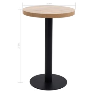 Fotka  Bistro stolík bledohnedý 50 cm MDF