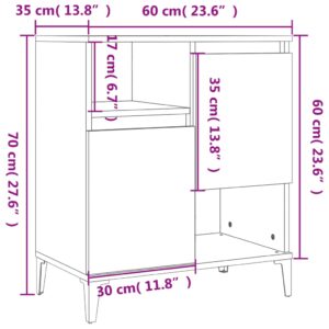 Obrázok  Komoda biela 60x35x70 cm spracované drevo