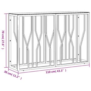 Konferenčný stolík 110x30x40 cm nehrdzavejúca oceľ a sklo - eshop