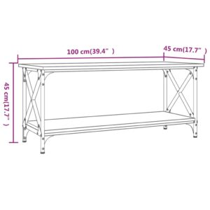 Produkt  Konferenčný stolík čierny 100x45x45cm spracované drevo a železo