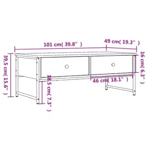 Predaj  Konferenčný stolík čierny 101x49x39,5 cm kompozitné drevo