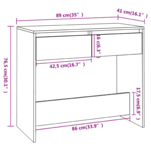 Produkt  Konzolový stolík, hnedý dub 89x41x76,5 cm, kompozitné drevo