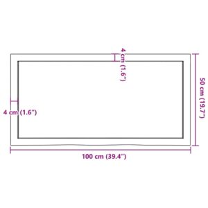 Foto  Kúpeľňová doska bledohnedá 100x50x(2-4) cm ošetrený masív