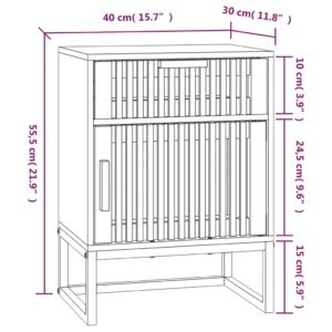 Predaj  Nočné stolíky 2ks čierne 40x30x55,5cm kompozitné drevo a železo