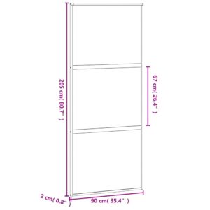 Produkt  Posuvné dvere čierne 90x205 cm tvrdené sklo a hliník