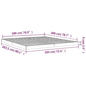 Produkt  Rám postele 180x200 cm Super King Size masívna borovica