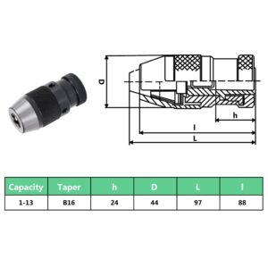 Produkt  Rýchloupínacie skľučovadlo MT2-B16 s upínacím rozsahom 13 mm