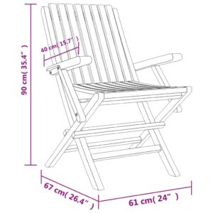 Produkt  Skladacie záhradné stoličky 2 ks 61x67x90 cm tíkový masív