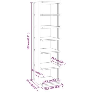 Stojany na topánky 2ks dymový dub 27,5x27x102 cm sprac. drevo - predaj