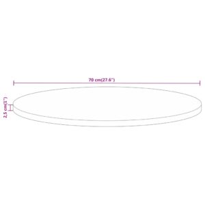 Produkt  Stolová doska Ø 70x2,5 cm okrúhla masívny surový mangovník