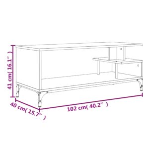 Obrázok  TV skrinka dymový dub 102x40x41 cm kompoz.drevo práškovaná oceľ