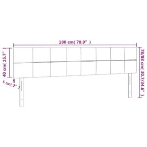 Produkt  Čelá postele 2 ks bledosivé 90x5x78/88 cm látka