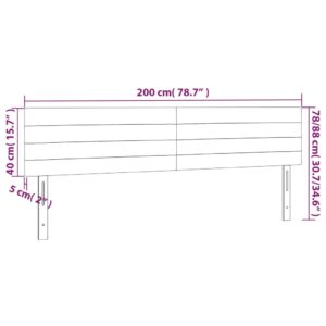 Produkt  Čelá postele 2 ks tmavosivé 100x5x78/88 cm látka