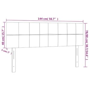 Produkt  Čelá postele 2 ks tmavosivé 72x5x78/88 cm zamat