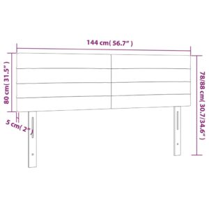 Produkt  Čelá postele 2 ks tmavosivé 72x5x78/88 cm zamat