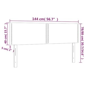 Produkt  Čelo postele 2 ks čierne 80x5x78/88 cm látka