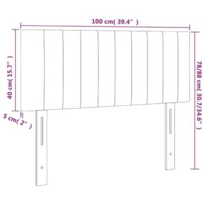 Produkt  Čelo postele bledosivé 100x5x78/88 cm látka