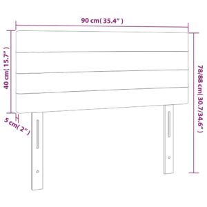 Produkt  Čelo postele čierne 90x5x78/88 cm zamat