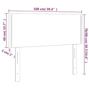 Produkt  Čelo postele tmavosivé 100x5x78/88 cm látka