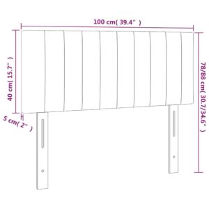 Produkt  Čelo postele tmavosivé 100x5x78/88 cm látka