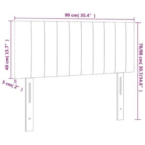 Produkt  Čelo postele tmavosivé 90x5x78/88 cm látka