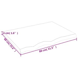 Produkt  Kúpeľňová doska tmavohnedá 80x60x(2-4) cm ošetrený masív