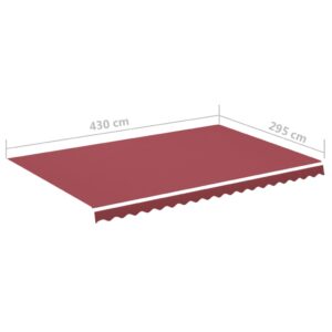 Náhradná látka na markízu burgundská červená 4,5x3 m - eshop