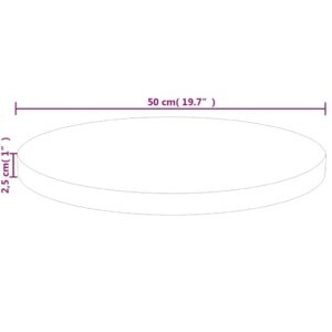 Okrúhla stolová doska Ø50x2,5 cm neošetrený dubový masív Obrázok