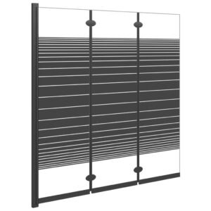 Skladací sprchový kút 3 panely 130x130 cm ESG čierny Produkt