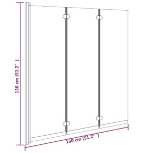 Produkt  Skladací sprchový kút 3 panely 130x130 cm ESG čierny