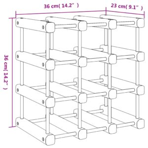 Produkt  Stojan na víno na 12 fliaš 36x23x36 cm borovicový masív