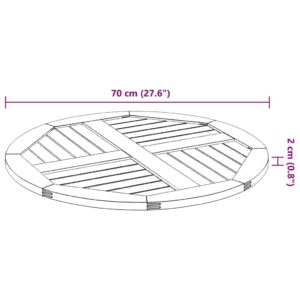 Produkt  Stolová doska Ø70x2 cm okrúhla akáciový masív